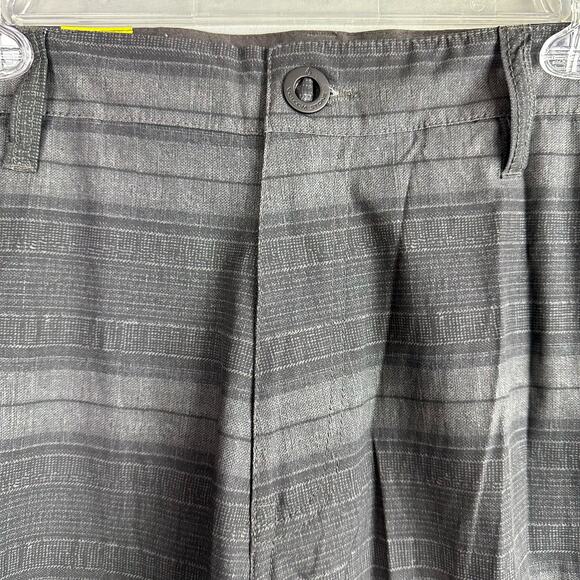 Volcom Men’s 30 Frickin V4S H2chinOs Chino Shorts Stripes Black Gray Stretch - Picture 2 of 7